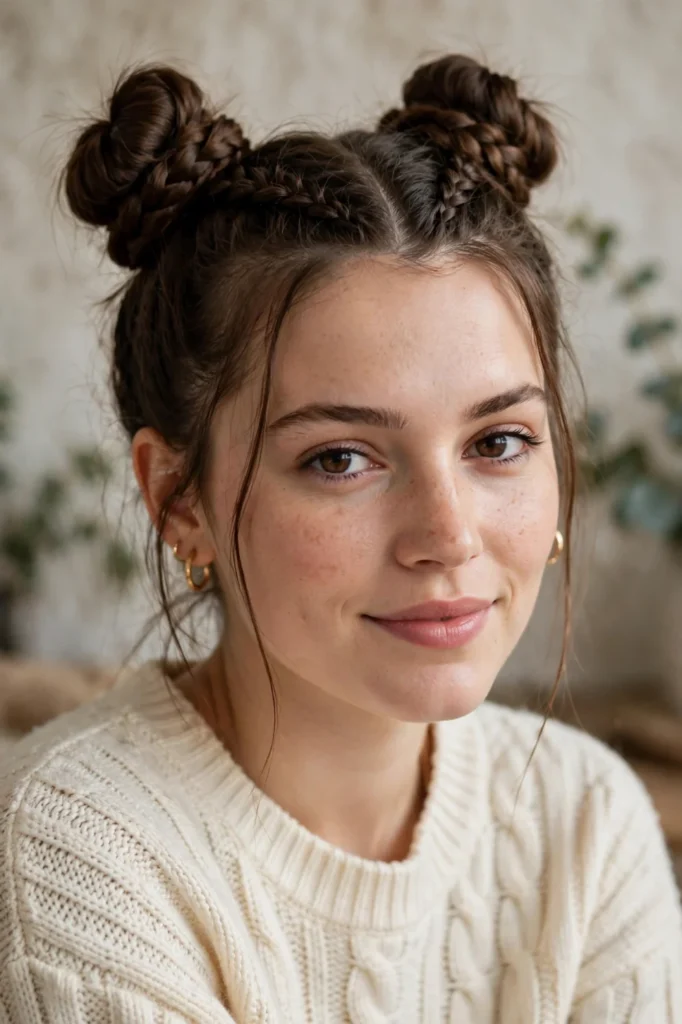 braided_space_buns_portrait braided space buns portrait