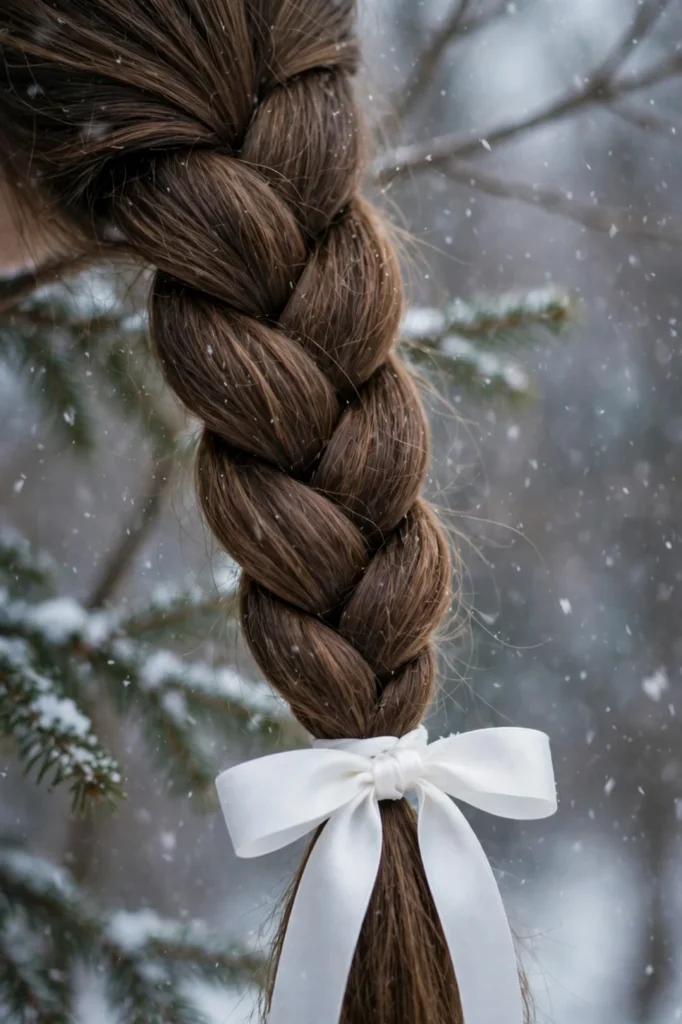 brown_braid_snow_ribbon brown braid snow ribbon