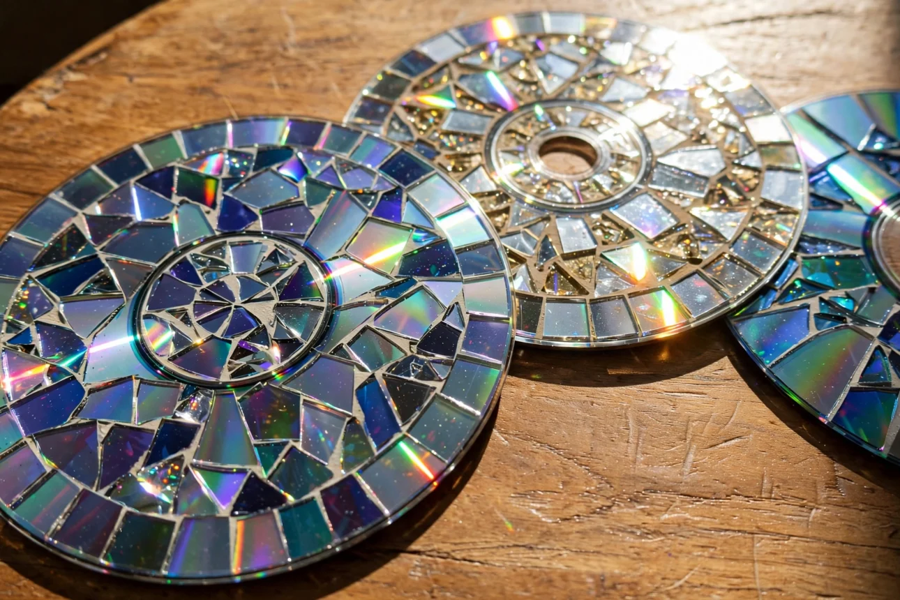 cd_mosaic_coasters cd mosaic coasters