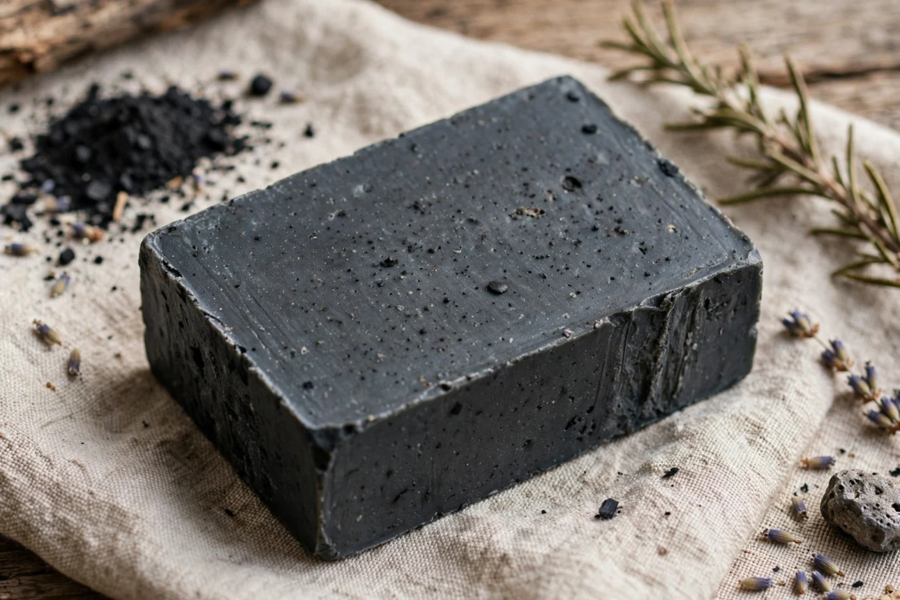 charcoal soap rustic