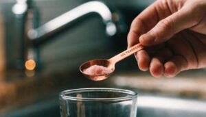 Pink Salt Trick Recipe: What's in It and How to Make It close-up-of-a-hand-measuring-one-quarter-teaspoon-