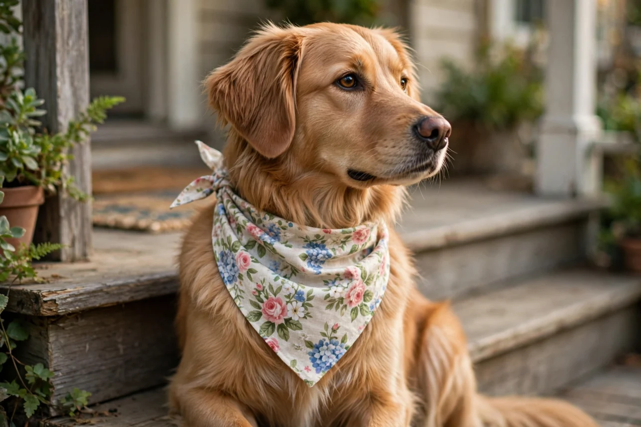 dog_floral_bandana dog floral bandana