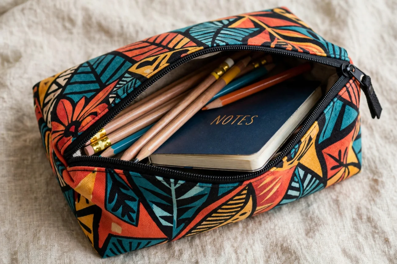geometric_pouch_stationery geometric pouch stationery