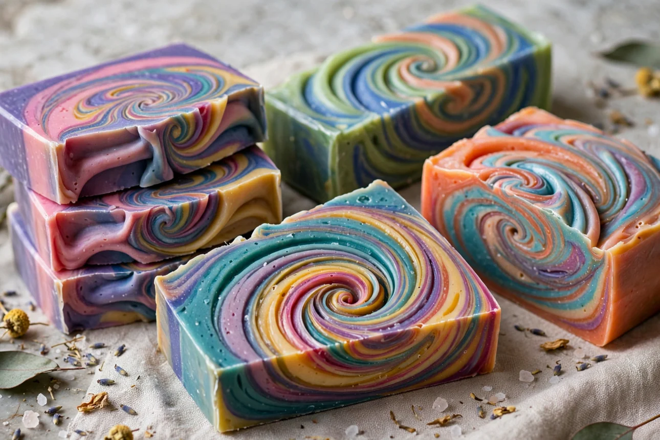 handmade swirl soap