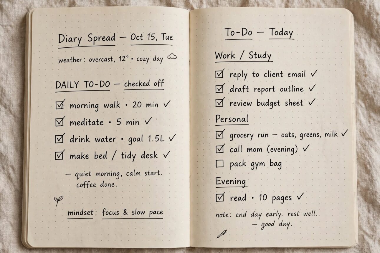 minimalist_journal_spread minimalist journal spread