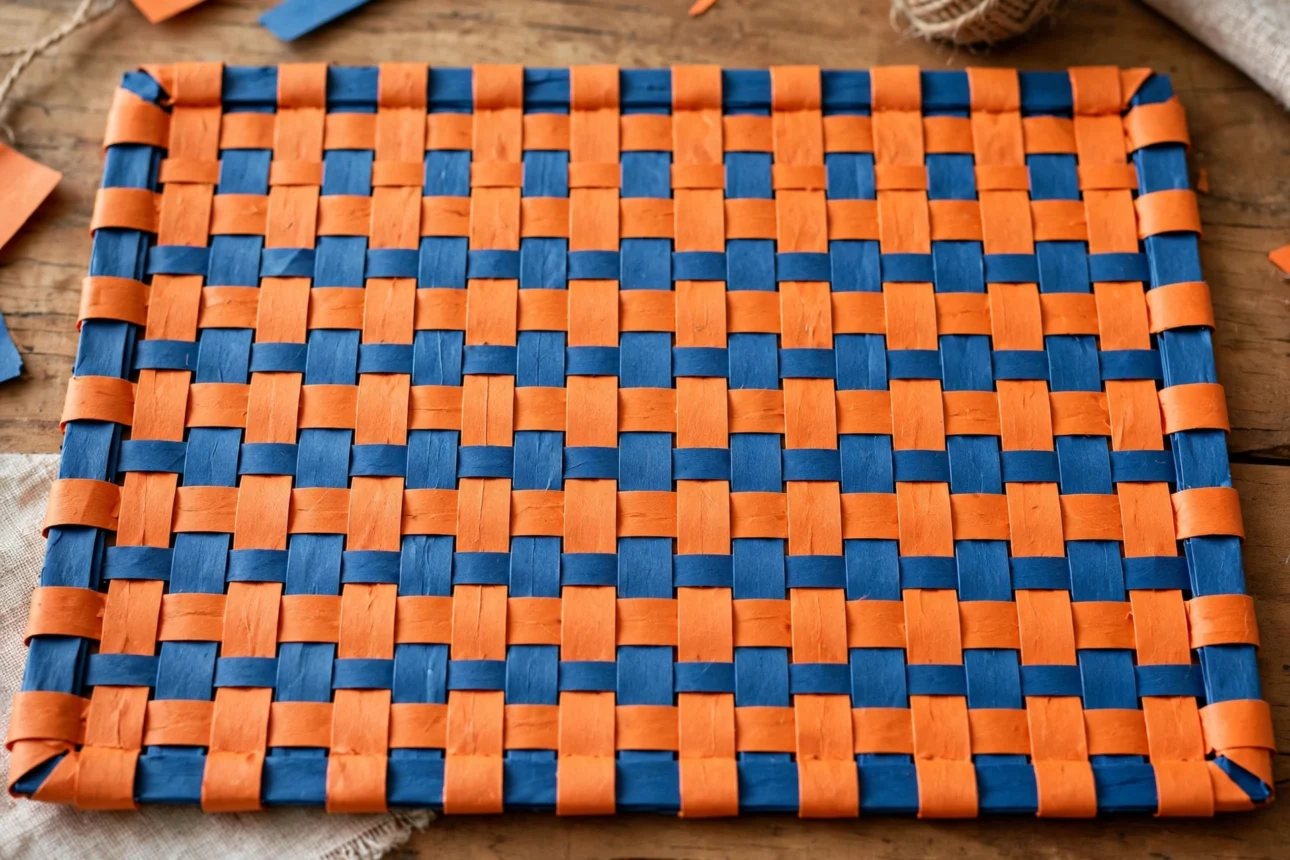 orange_blue_weaving_placemat orange blue weaving placemat