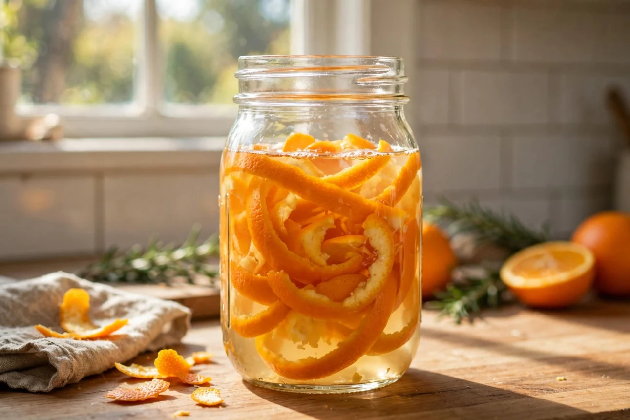 orange peel vinegar jar