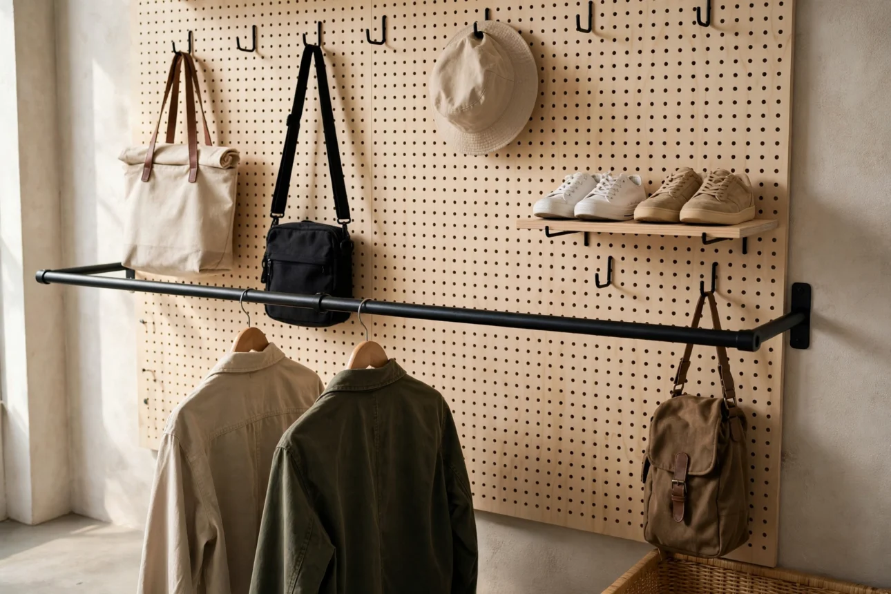 pegboard_clothing_display pegboard clothing display