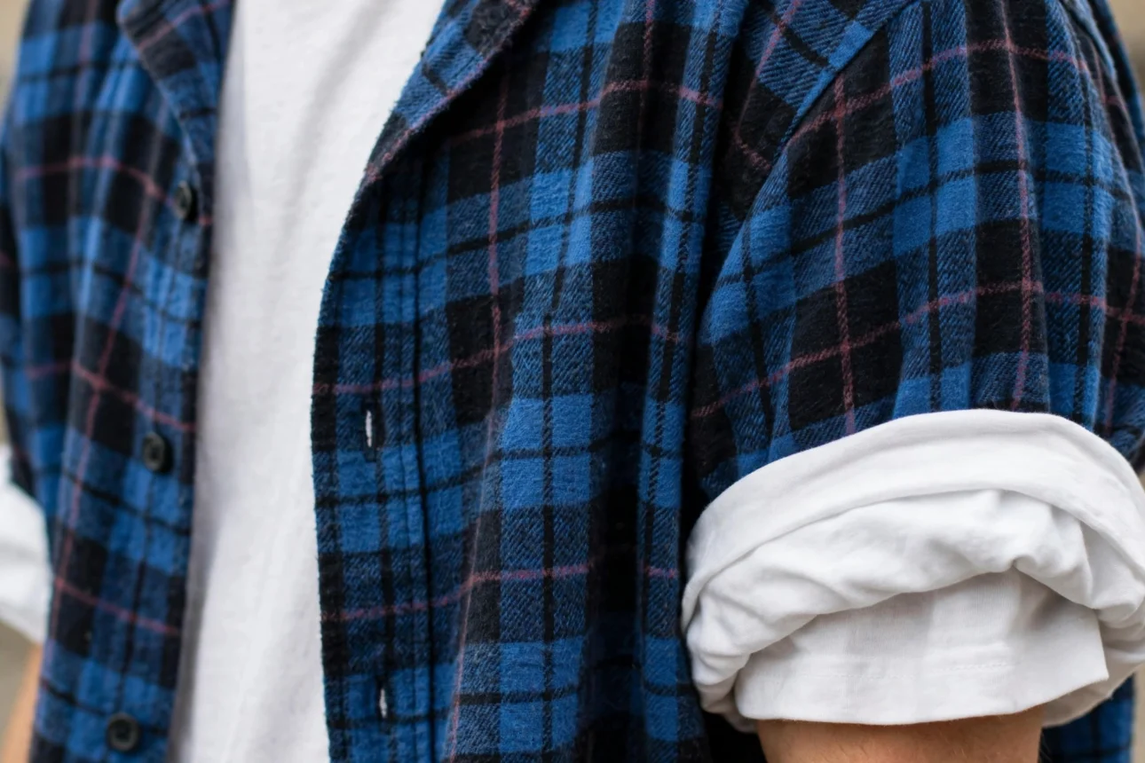 plaid_overshirt_layered plaid overshirt layered