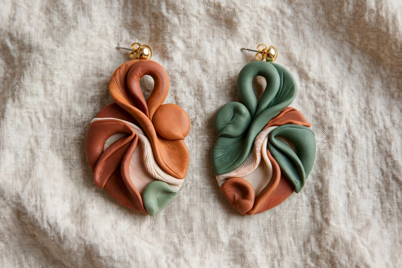 polymer_clay_earrings_flatlay polymer clay earrings flatlay
