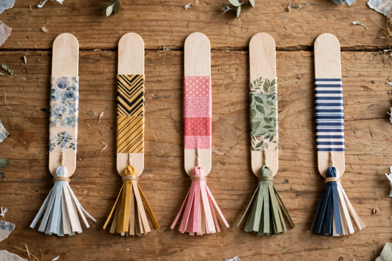 popsicle_bookmarks_flatlay popsicle bookmarks flatlay