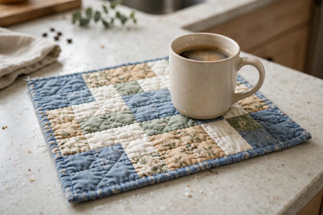 quilted_mug_rug_coffee quilted mug rug coffee