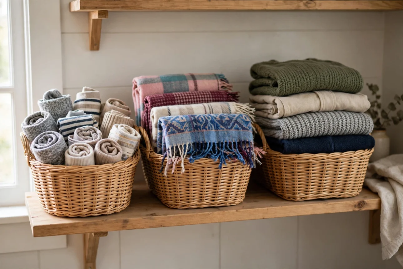 woven_baskets_shelf woven baskets shelf