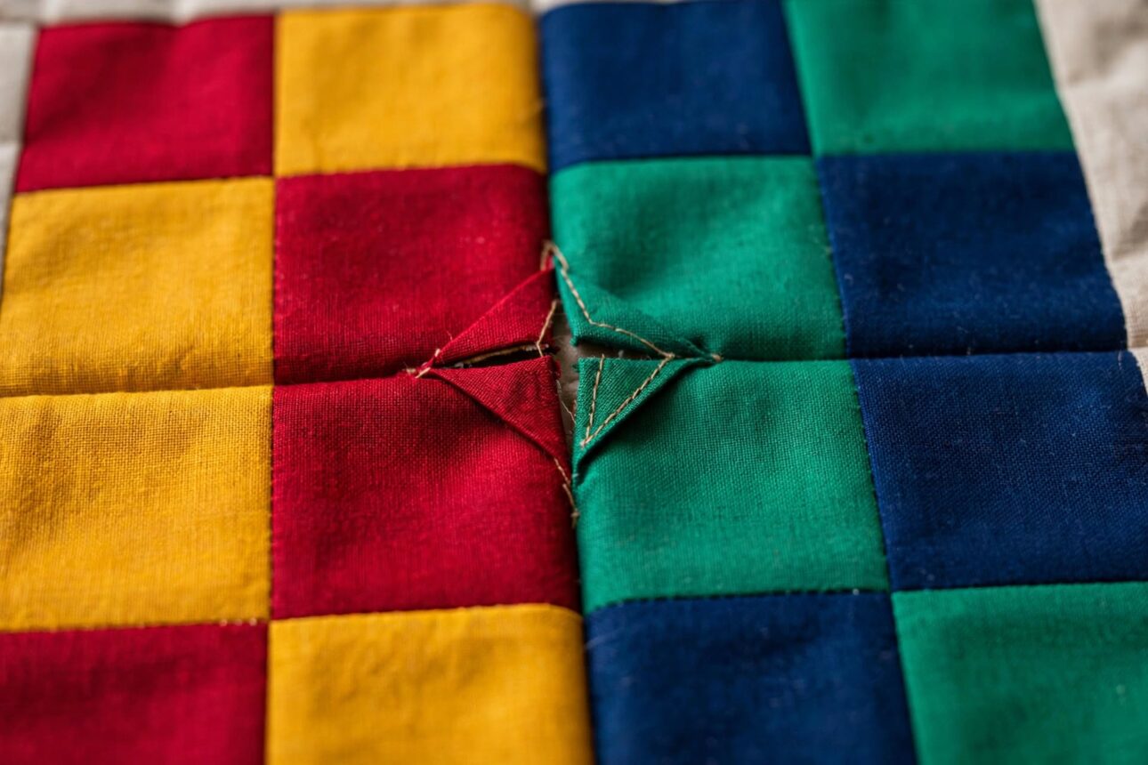four_patch_quilt_closeup four patch quilt closeup