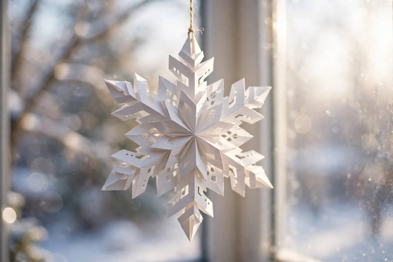 paper_snowflake_sunlit_window paper snowflake sunlit window